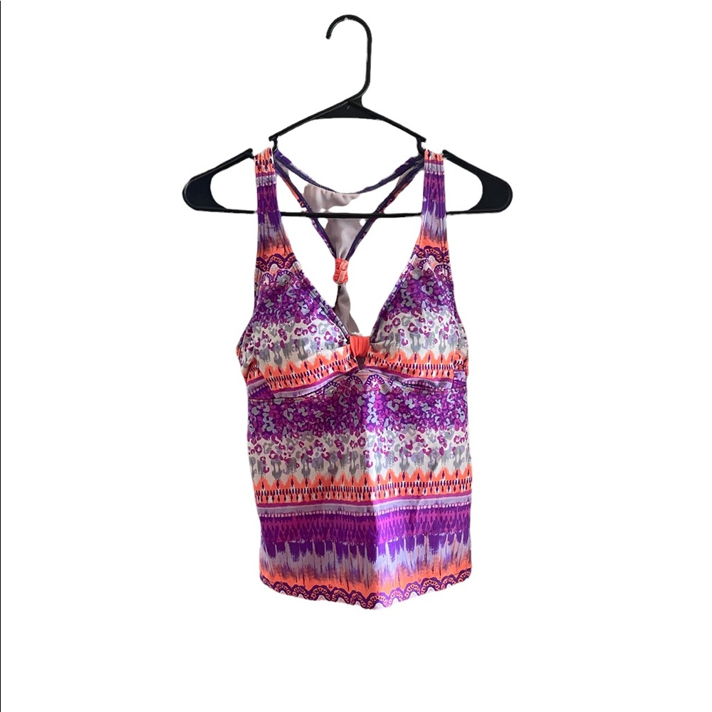 Beautiful colorful swim top , it is very stretchy !